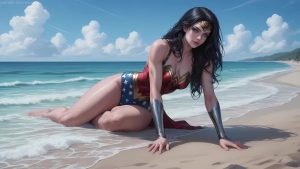 Wonder Woman and boyfriend make love